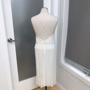 Zara white chiffon dress
